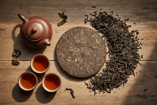 Pu-erh tea cake from Yunnan Province, China