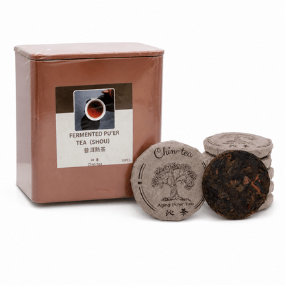 Premium Shou Pu Erh Tea leaves in box
