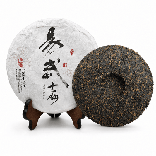 2021 Yiwu Raw Pu'er Tea cake — aged sheng pu'er from Yunnan, China