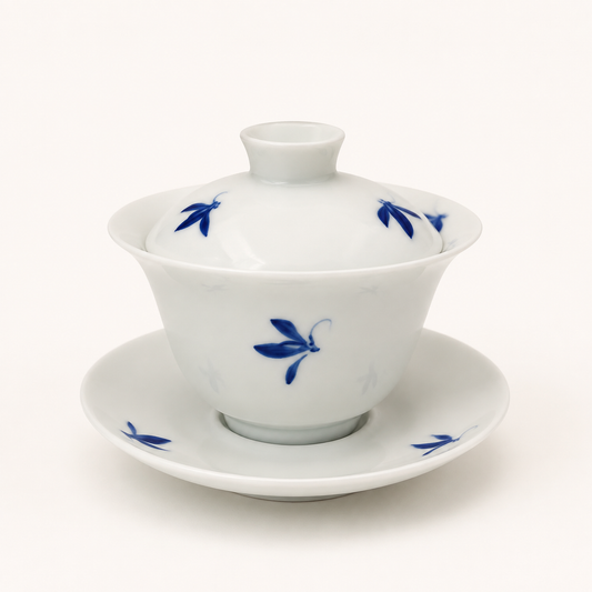 Premium Traditional Chinese Ceramic Gaiwan- Orchid