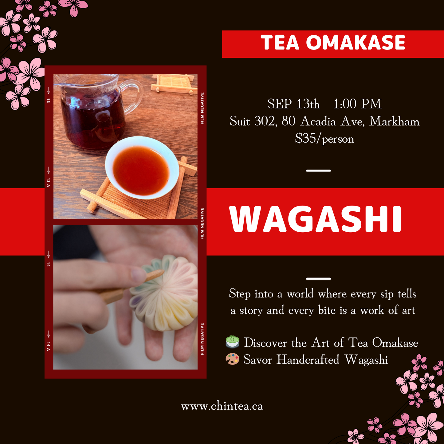 Tea omakase & wagashi workshop