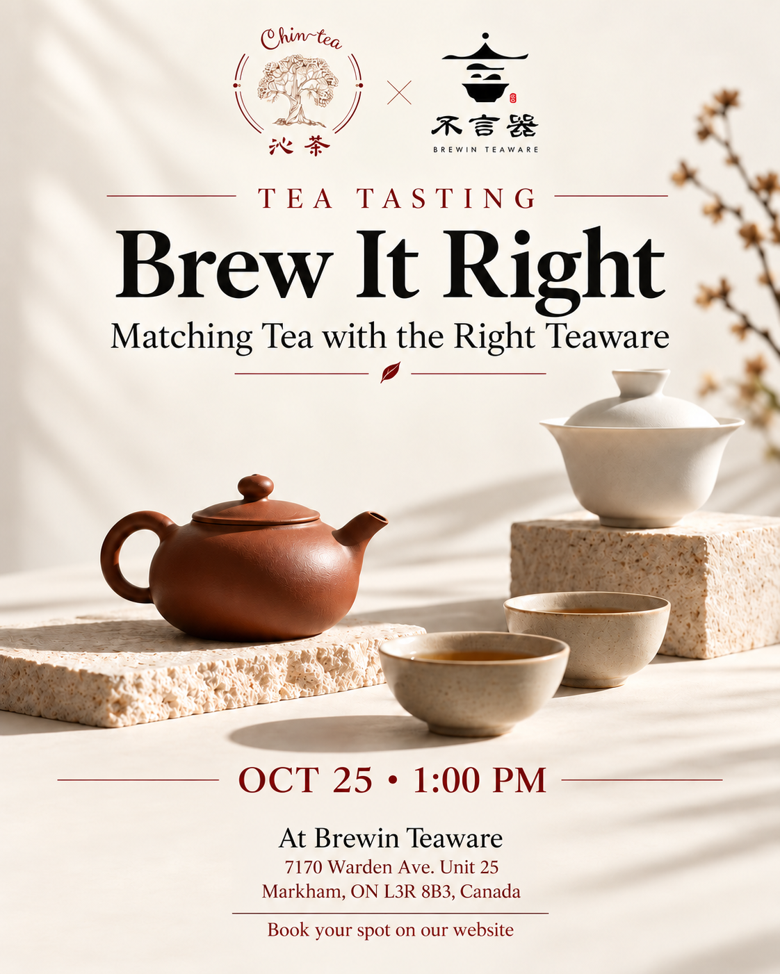 Oct 25th Tea Tasting  E-ticket !