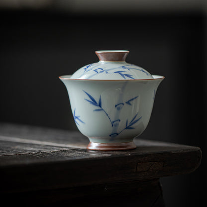 Artisan Ceramic Gaiwan - Bamboo collection