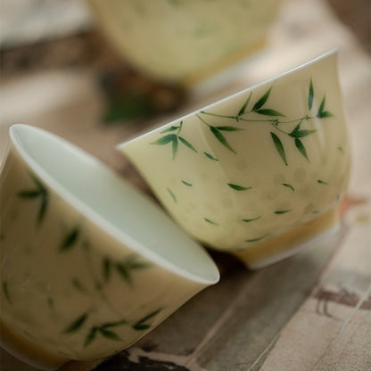 Artisan Ceramic Gaiwan - Bamboo collection