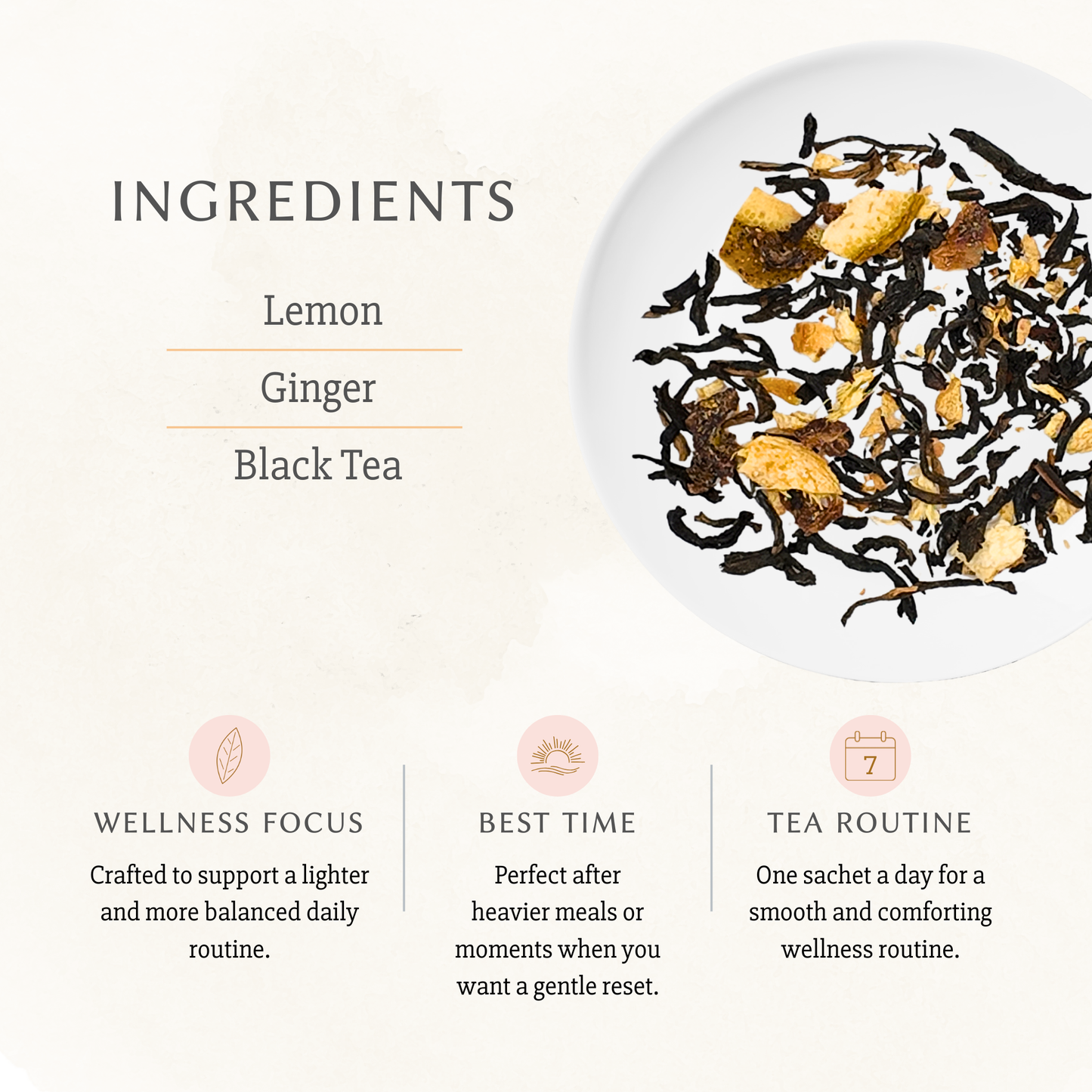 Lemon Ginger Black Tea | Wellness Tea