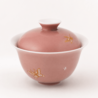 Gongfu tea set with butterfly gaiwan