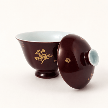 Chinese Gaiwan tea set for traditional Gongfu brewing