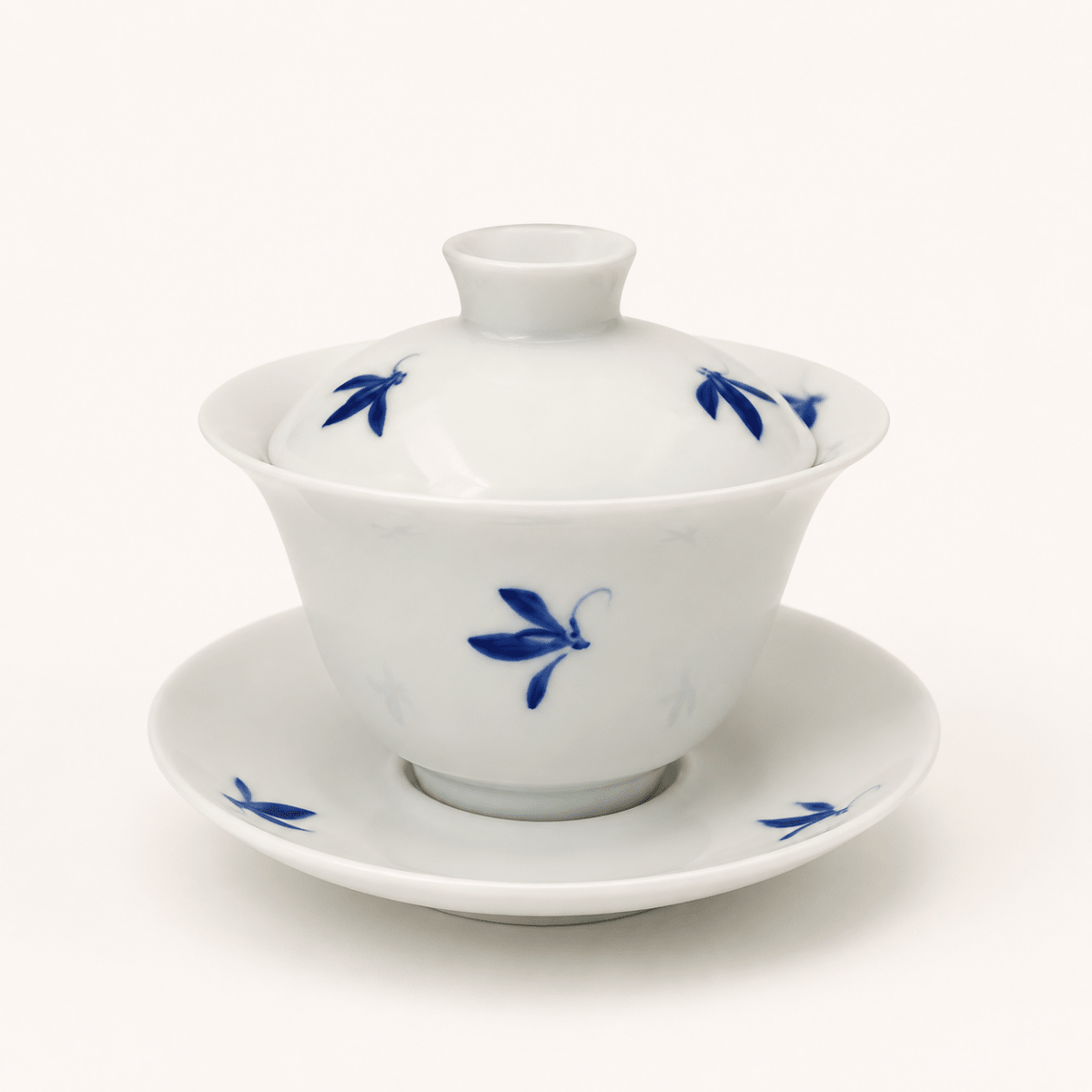 Orchid ceramic gaiwan tea cup