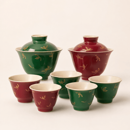 Orchid gaiwan tea cup