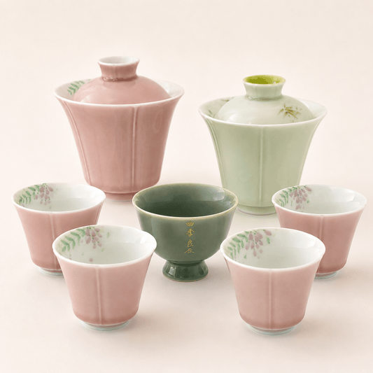 Artisan Ceramic Gaiwan - Spring collection