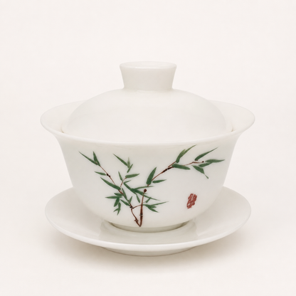 Artisan Ceramic Gaiwan - Bamboo collection