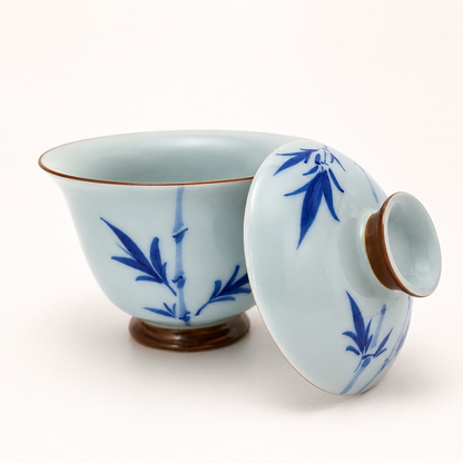 Artisan Ceramic Gaiwan - Bamboo collection