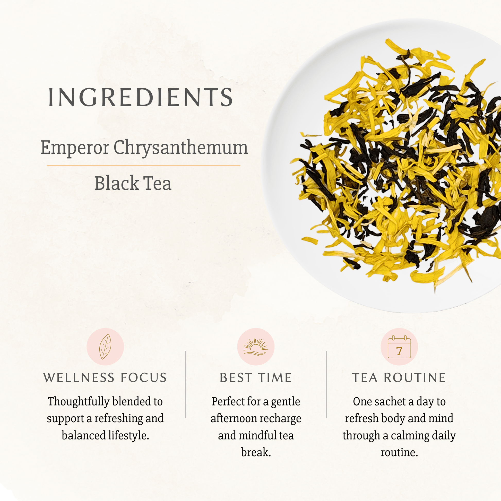 Emperor Chrysanthemum Black Tea | Wellness Tea - Chin-tea Studio