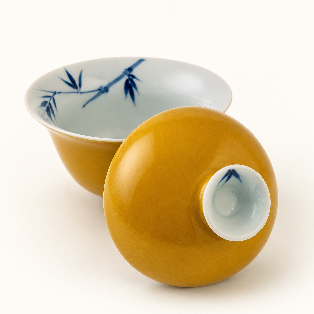 Artisan Ceramic Gaiwan - Bamboo collection