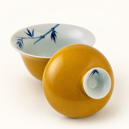 Artisan Ceramic Gaiwan - Bamboo collection