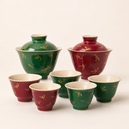 Artisan Ceramic Gaiwan - Orchid collection