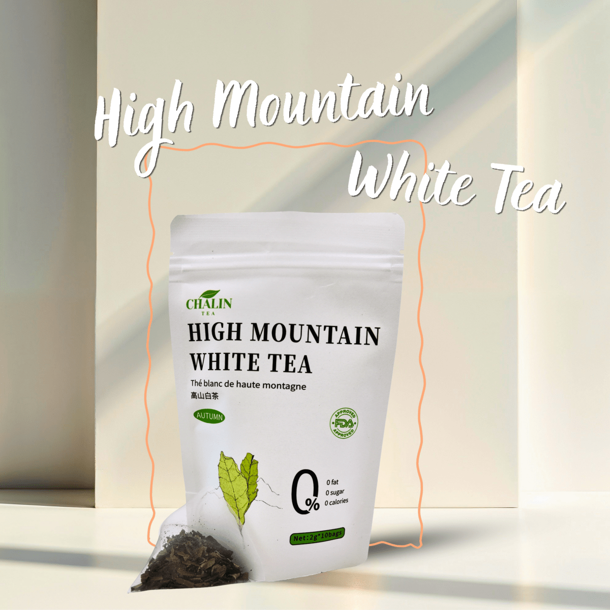 High Mountain Chinese White Tea Bags - 10 Bag Box - Chin-tea Studio