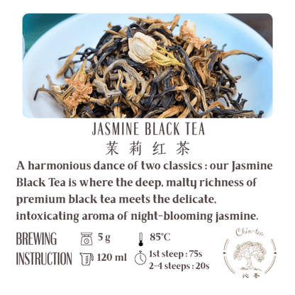 Jasmine Black Tea product info label