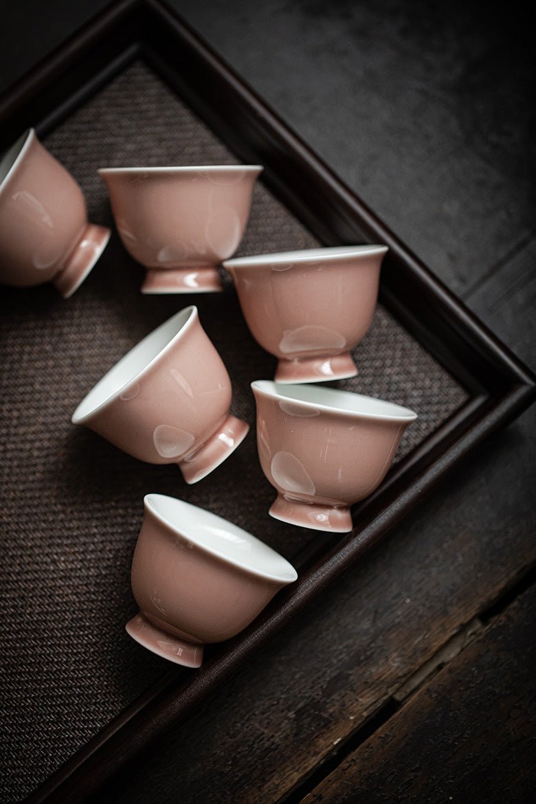 Premium Traditional Chinese Ceramic Gaiwan- Pink - Chin-tea Studio