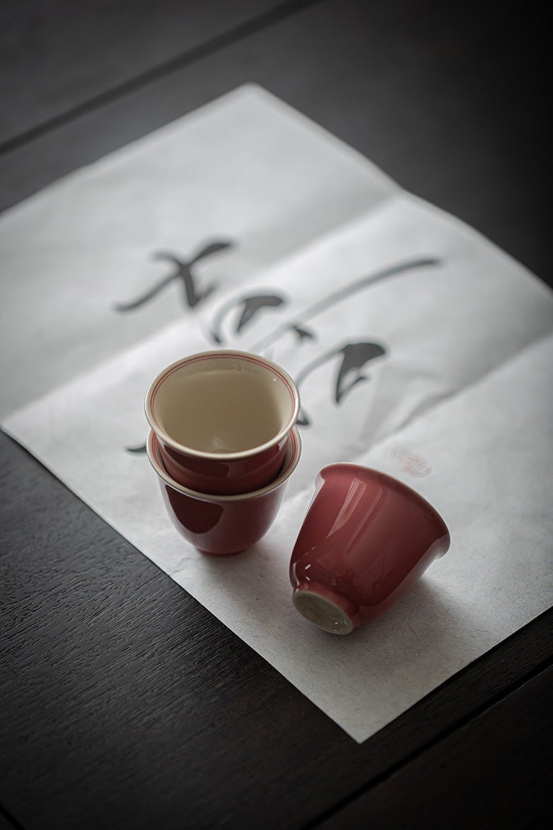 Premium Traditional Chinese Ceramic Gaiwan- Pink - Chin-tea Studio