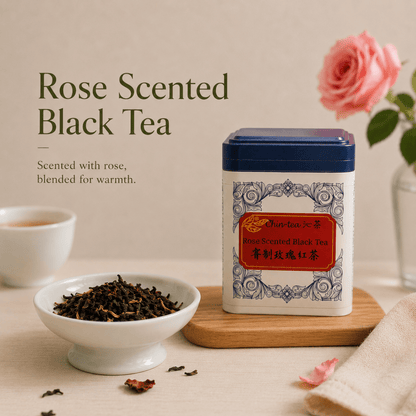 Rose Black Tea made with premium Yunnan loose leaf tea
