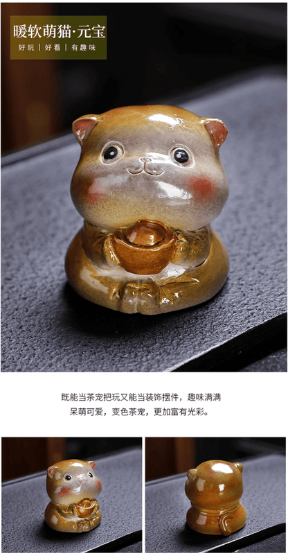Traditional Chinese Tea Pet | Color-Changing Cat Tea Pet - Chin-tea Studio