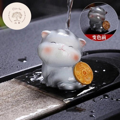 Traditional Chinese Tea Pet | Color-Changing Cat Tea Pet - Chin-tea Studio