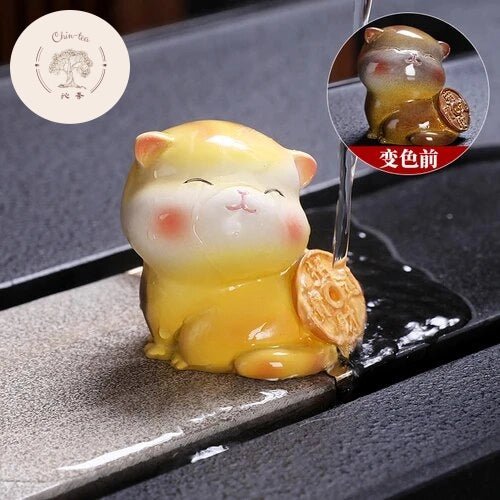 Traditional Chinese Tea Pet | Color-Changing Cat Tea Pet - Chin-tea Studio