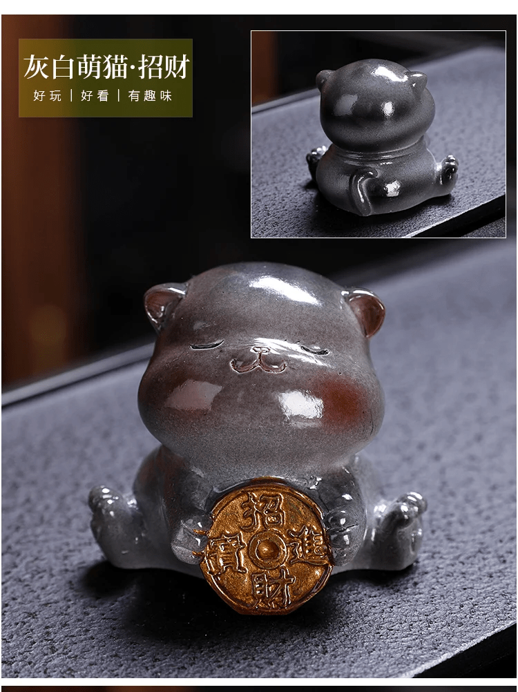 Traditional Chinese Tea Pet | Color-Changing Cat Tea Pet - Chin-tea Studio