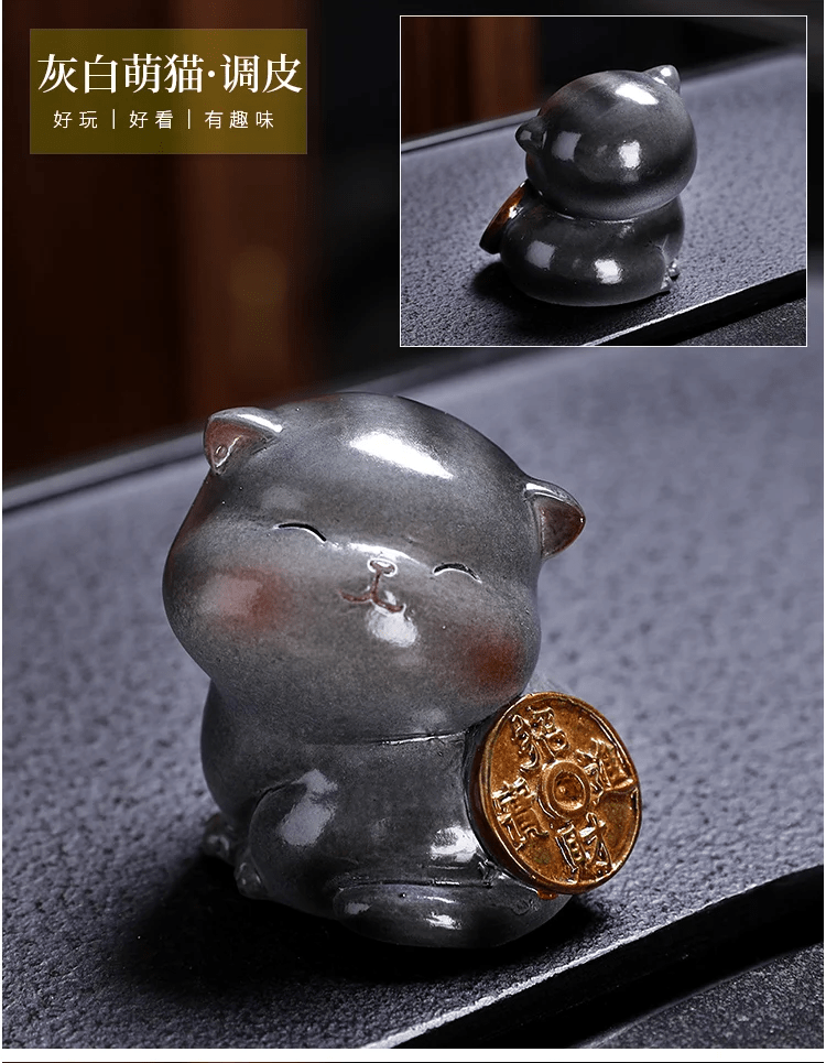 Traditional Chinese Tea Pet | Color-Changing Cat Tea Pet - Chin-tea Studio