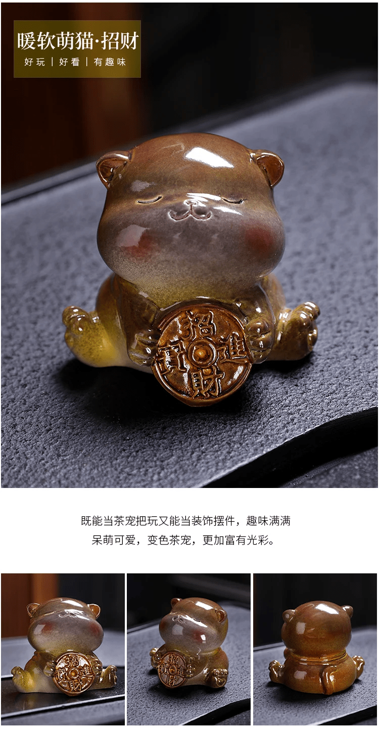 Traditional Chinese Tea Pet | Color-Changing Cat Tea Pet - Chin-tea Studio