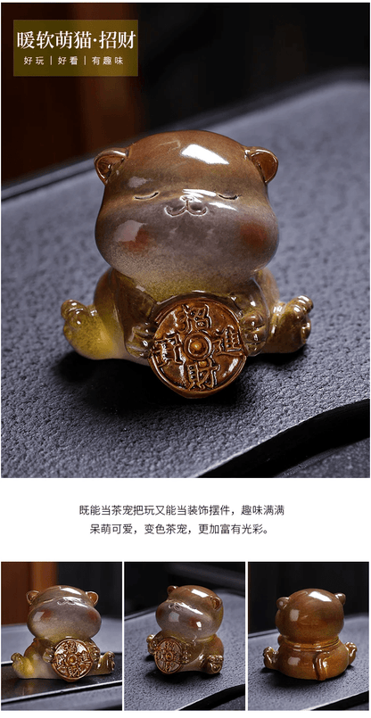 Traditional Chinese Tea Pet | Color-Changing Cat Tea Pet - Chin-tea Studio