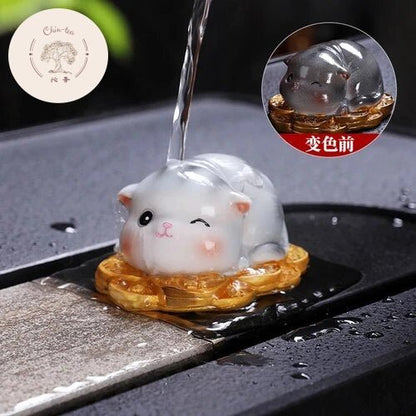 Traditional Chinese Tea Pet | Color-Changing Cat Tea Pet - Chin-tea Studio